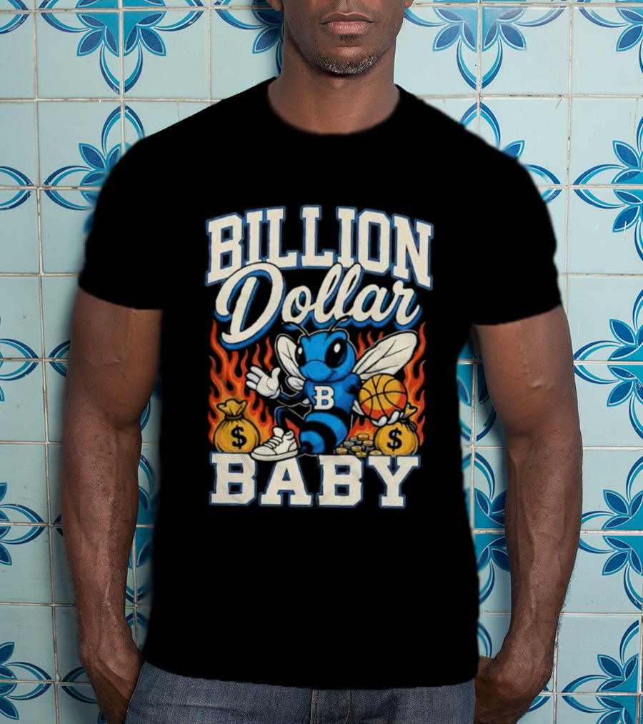 Billion Dollar Baby Hornets Mascot Fire And Moneybags T-Shirt