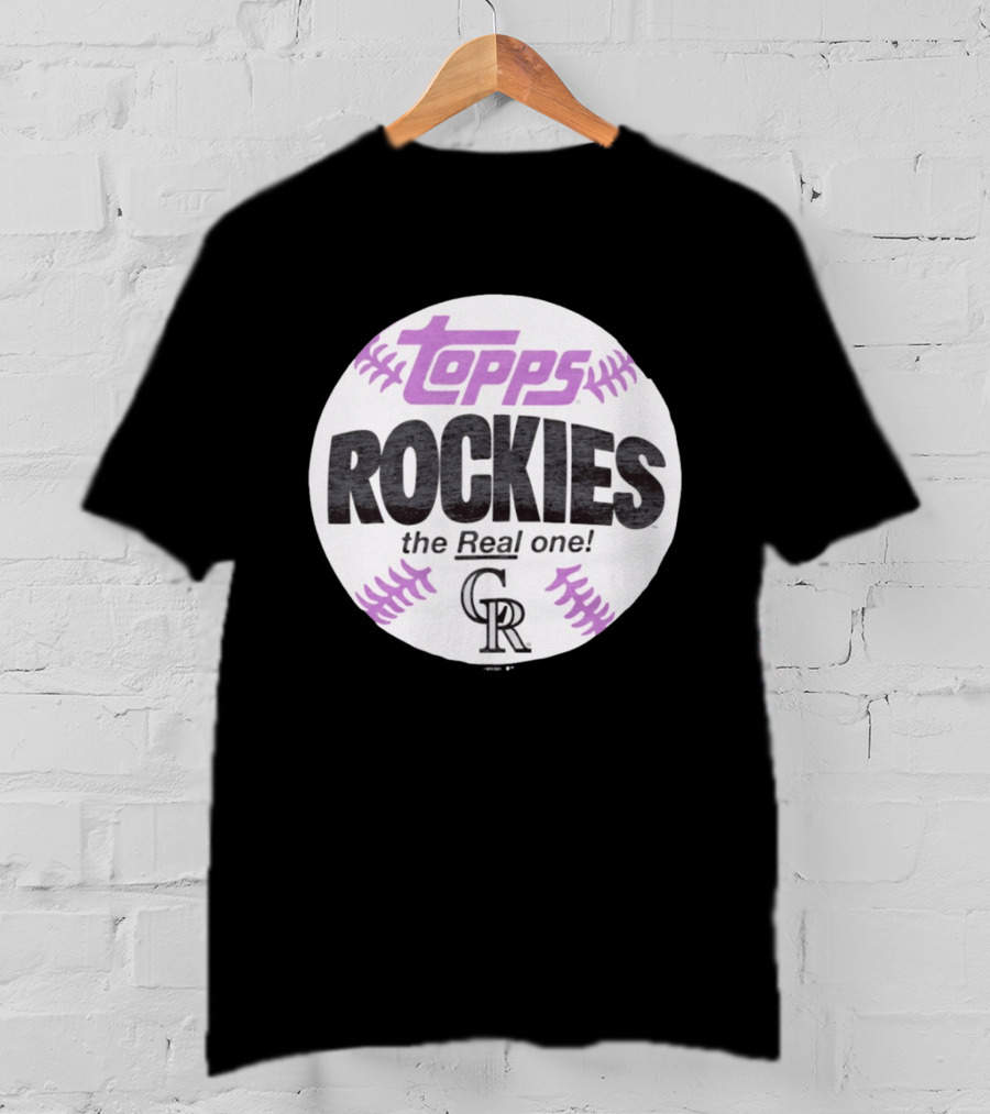 Topps Rockies The Real One Colorado Rockies MLB Baseball Card T-Shirt