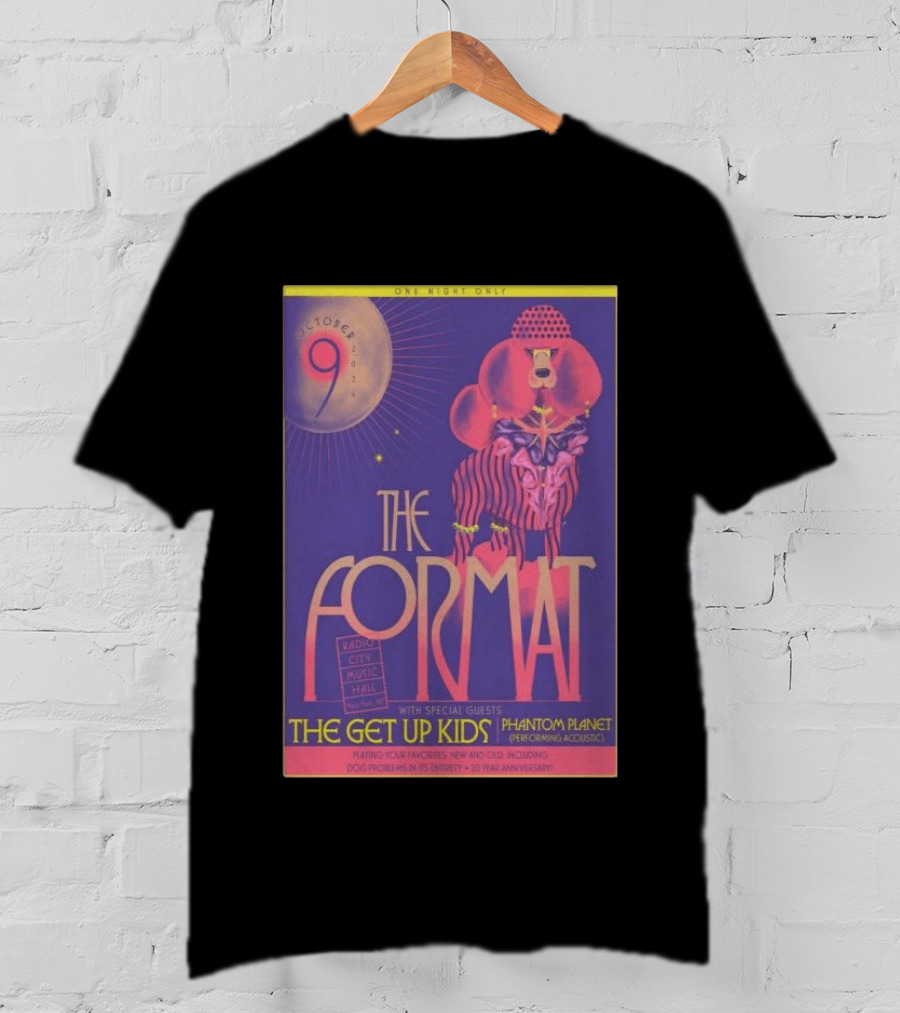 October 9 The Format With The Get Up Kids And Phantom Planet At Radio City Music Hall T-Shirt