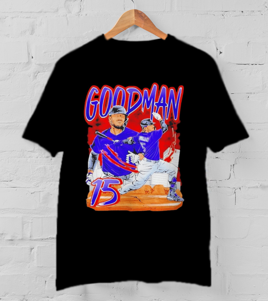 Goodman Baseball Action And Number 15 Illustration Euphoria Rise T-Shirt
