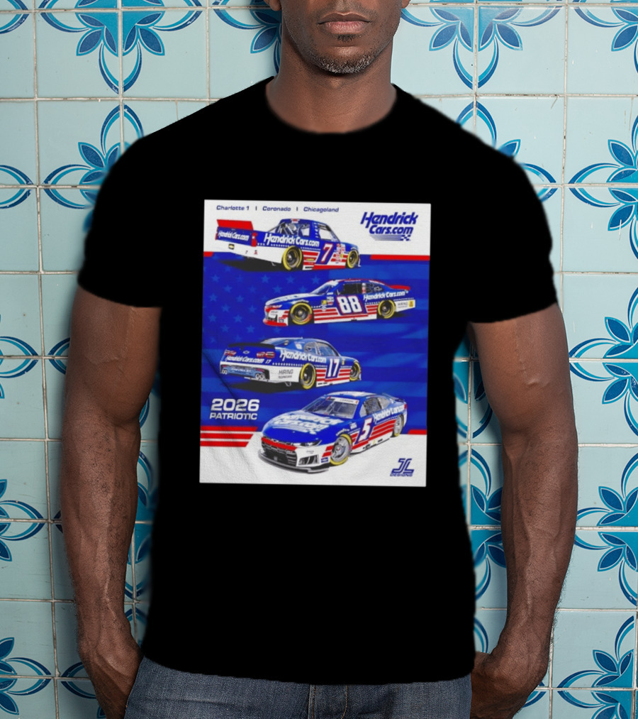 Hendrick Motorsports 2026 Patriotic NASCAR Cars Coronado Chicagoland T-Shirt