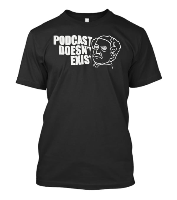 Podcast Doesn't Exist Vintage Minimalist Line Art Face T-Shirt