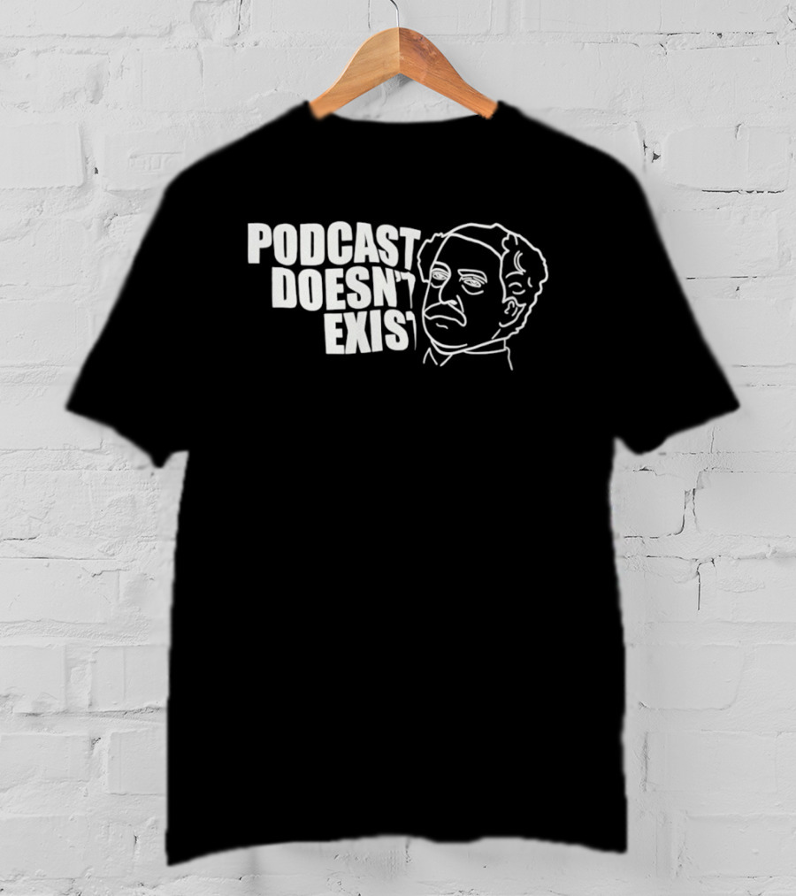Podcast Doesn't Exist Vintage Minimalist Line Art Face T-Shirt