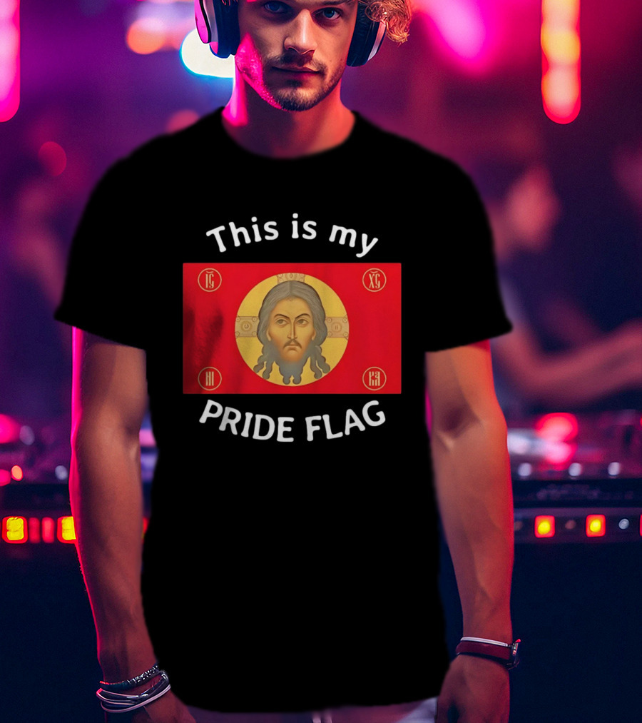 This Is My Pride Flag Jesus Icon Red Yellow T-Shirt