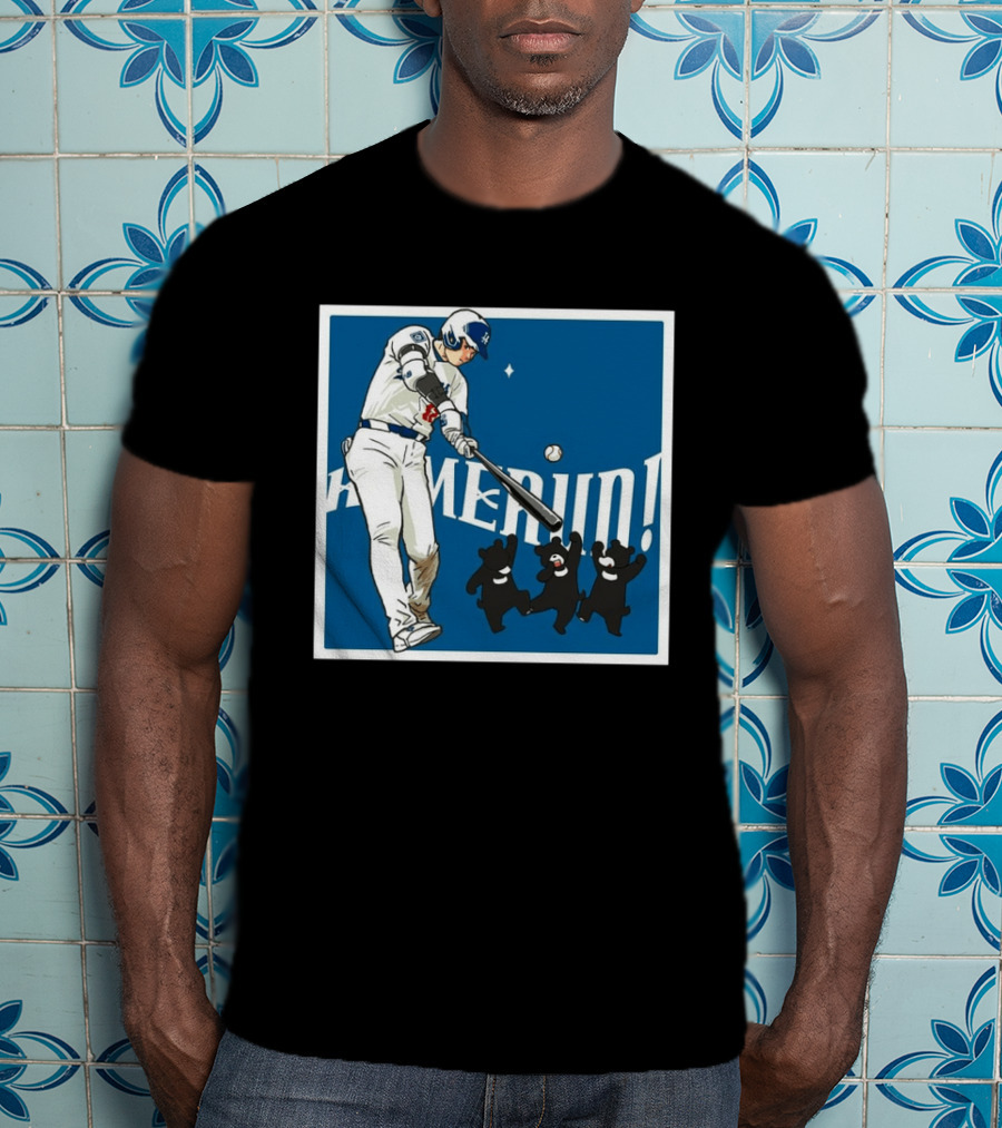 Shohei Ohtani Los Angeles Dodgers Home Run Anime Bears T-Shirt