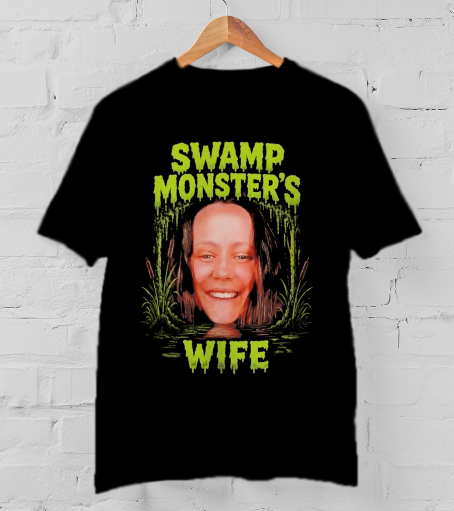 Swamp Monster's Wife Colorful Illustration With Smiling Face T-Shirt