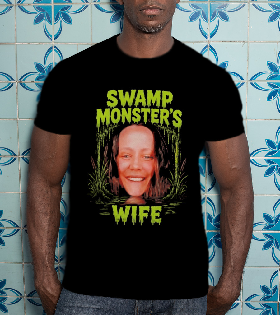 Swamp Monster's Wife Colorful Illustration With Smiling Face T-Shirt