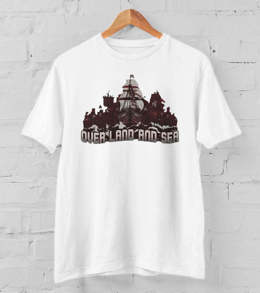 Arsenal FC Over Land And Sea Pirate Ship T-Shirt