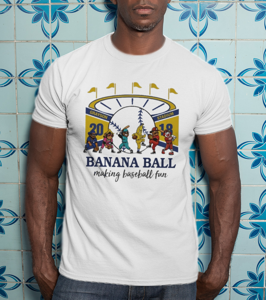 Grayson Stadium Banana Ball 2018 Making Baseball Fun T-Shirt