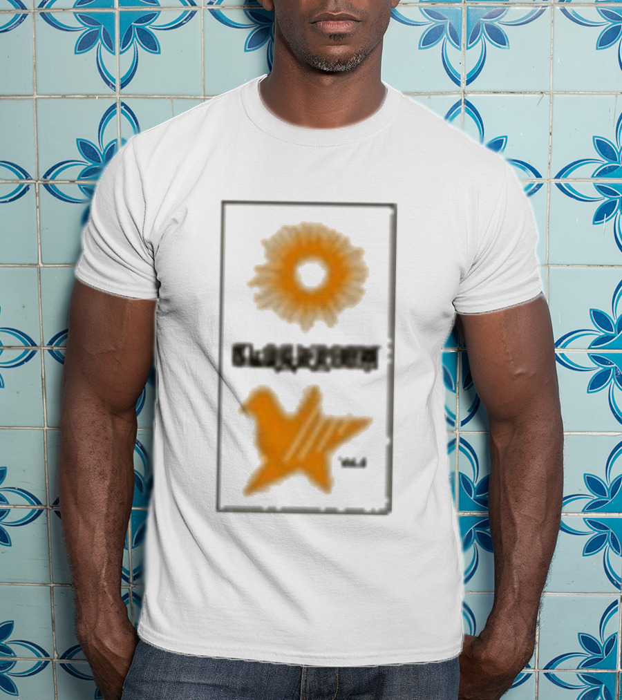 Closed Casket Activities Cloakroom Muff Starburst Bird Symbol Orange T-Shirt