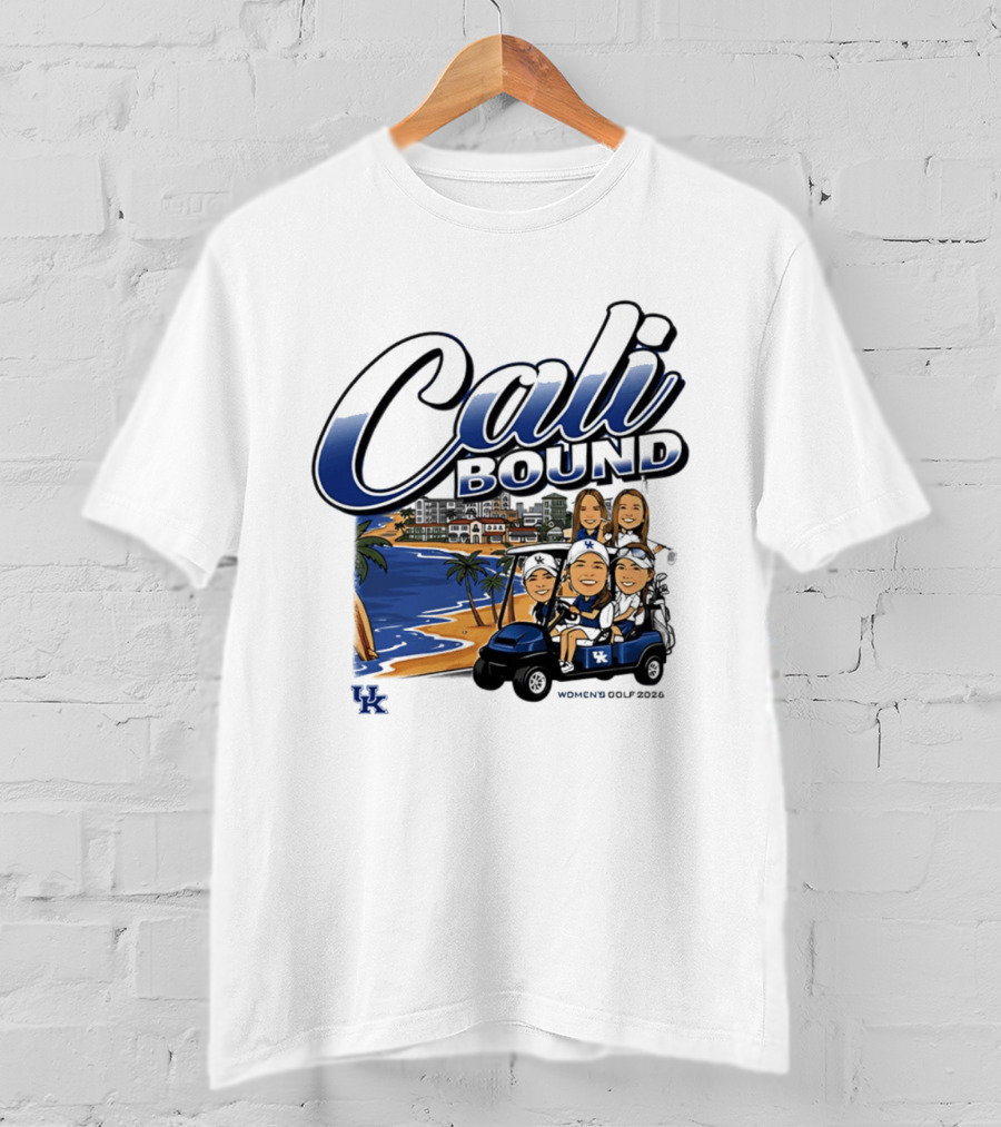 Kentucky Wildcats Women's Golf Cali Bound Team Caricature NCAA T-Shirt