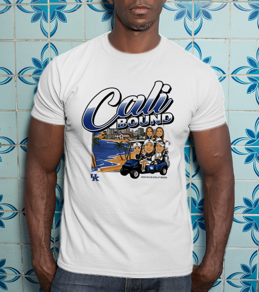 Kentucky Wildcats Women's Golf Cali Bound Team Caricature NCAA T-Shirt