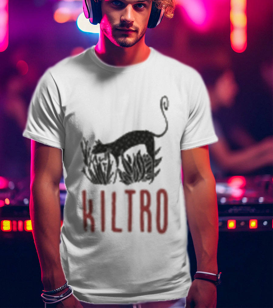 Kiltro Wolf Dog Text With Stylized Canine T-Shirt