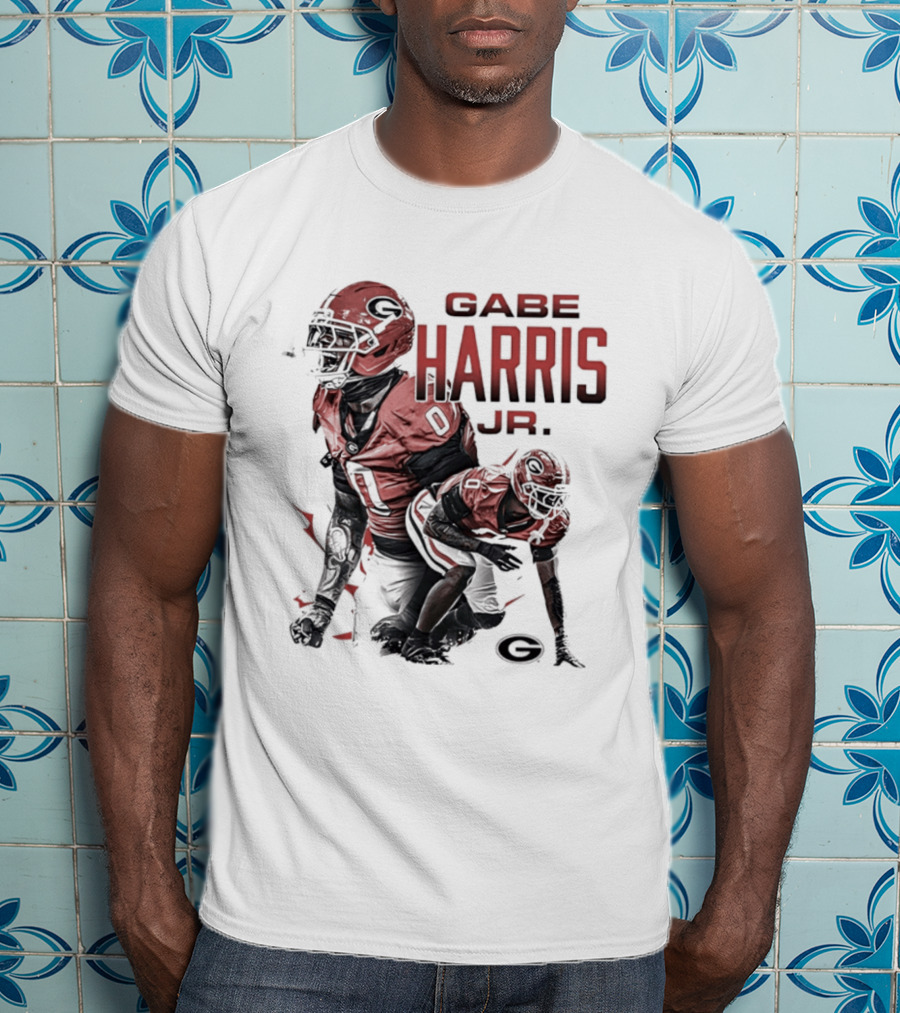 Gabe Harris Jr Georgia Bulldogs Football Player NCAA Team T-Shirt