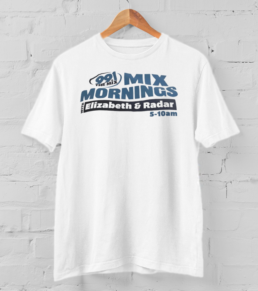 991 The Mix Mornings Elizabeth & Radar 5 10am T-Shirt