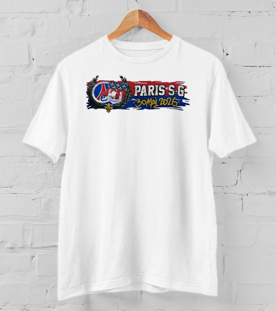 Paris SG 30 Mai 2026 PSG Badge Fleur De Lis Laurel T-Shirt