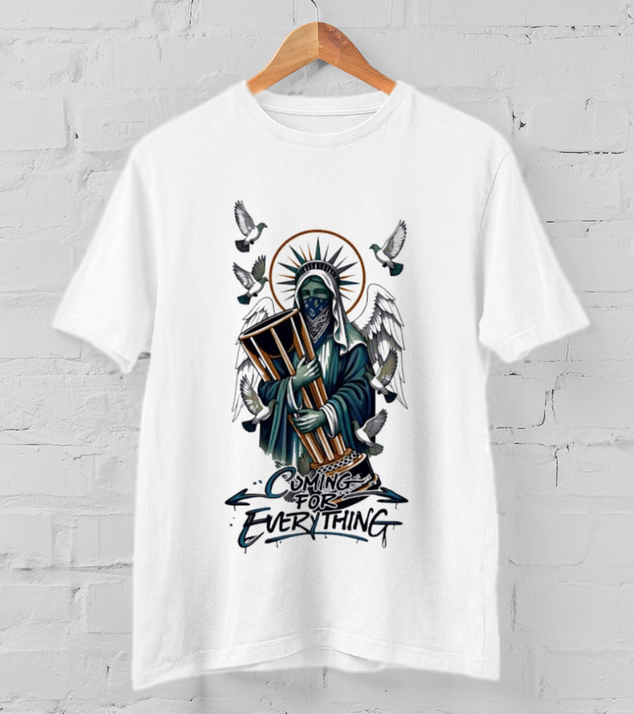 Statue Of Liberty New York Knicks Everything Doves Halo Hourglass T-Shirt