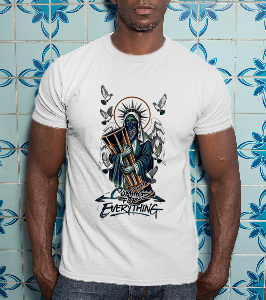 Statue Of Liberty New York Knicks Everything Doves Halo Hourglass T-Shirt