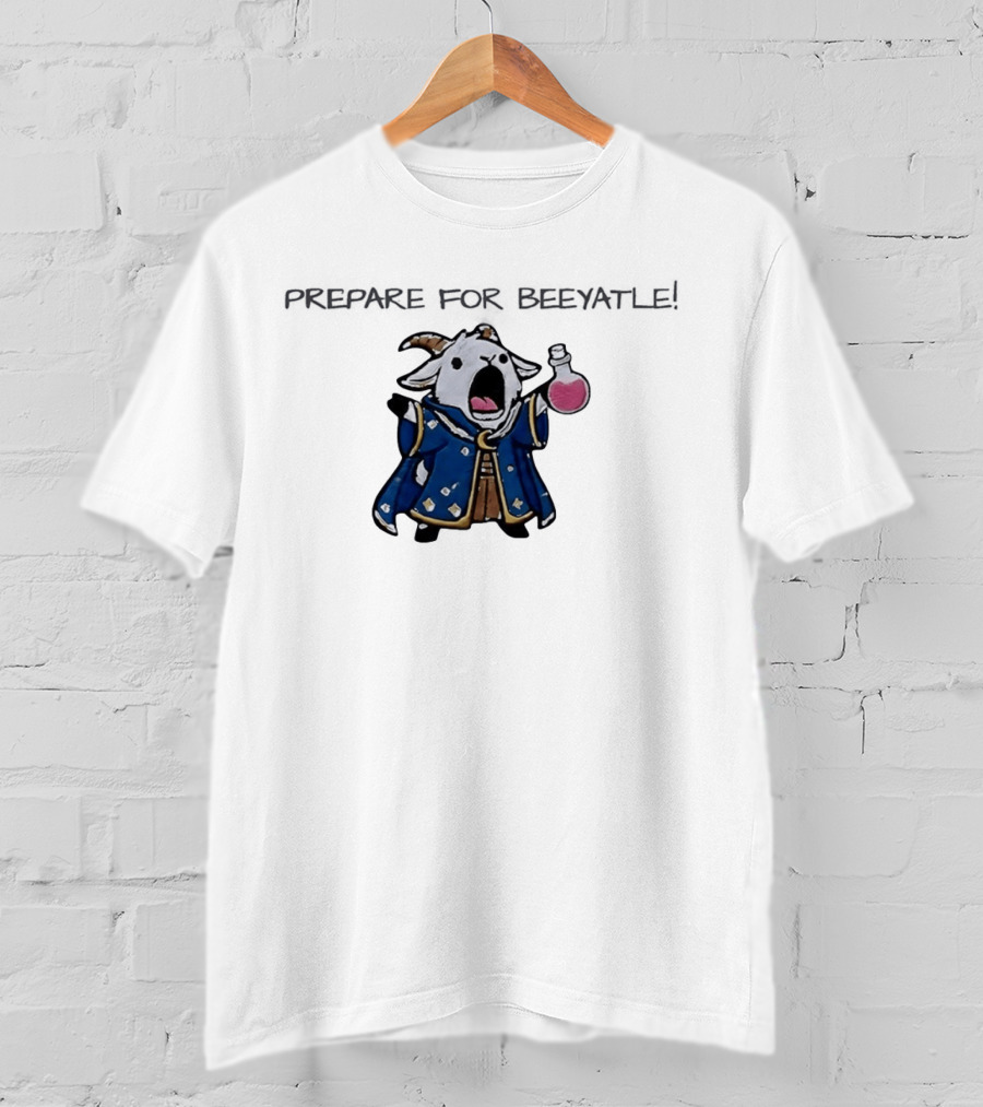 Totes McGoats Prepare For Beeyatle Potion Wielding Goat Wizard T-Shirt