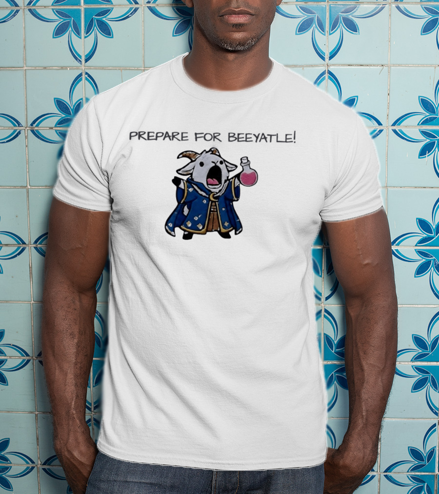 Totes McGoats Prepare For Beeyatle Potion Wielding Goat Wizard T-Shirt