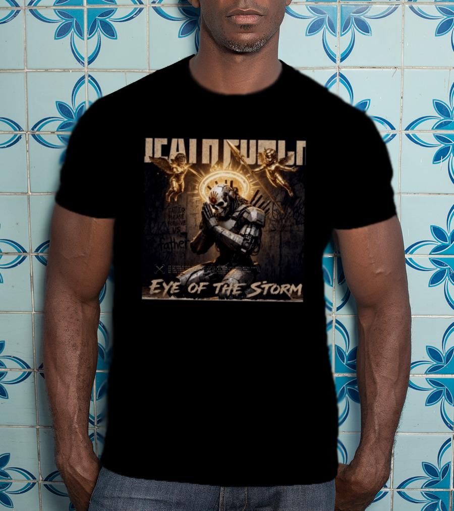 5 Finger Death Punch Eye Of The Storm 2026 Release May 15 Angel Robot Halo Motif T-Shirt