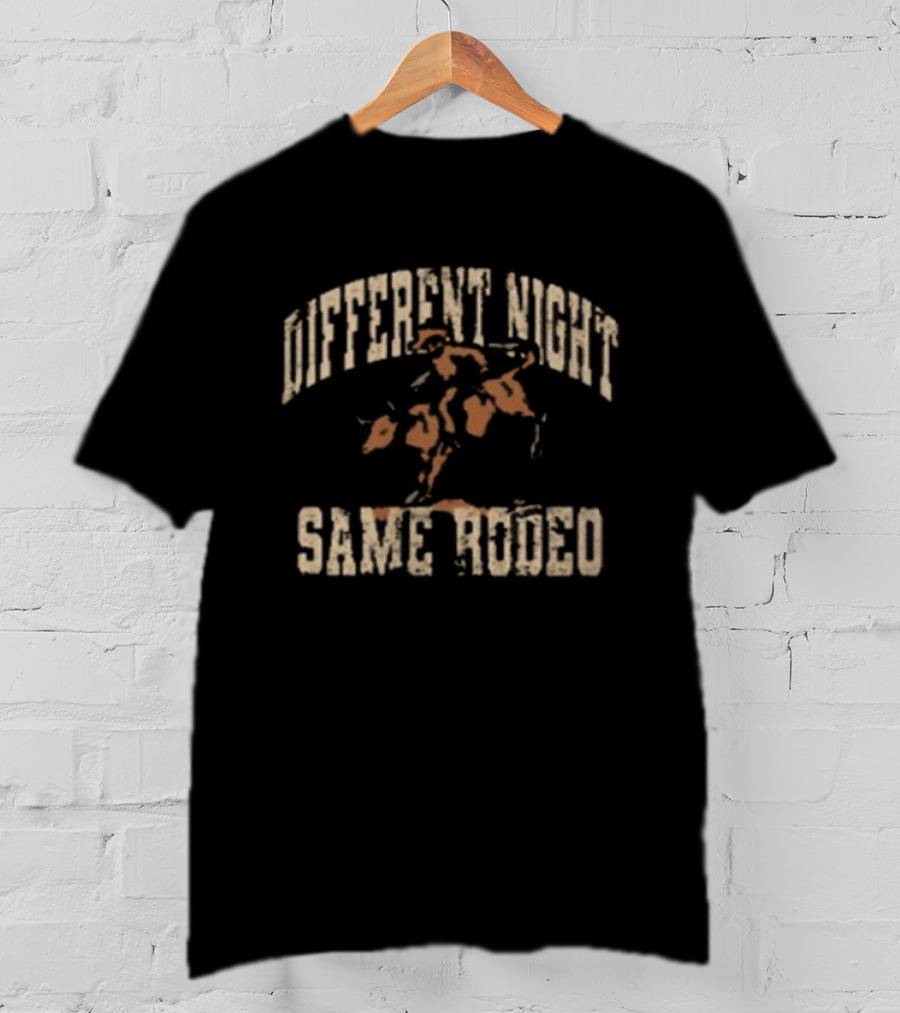 Bailey Zimmerman Different Night Same Rodeo 26 Brown T-Shirt