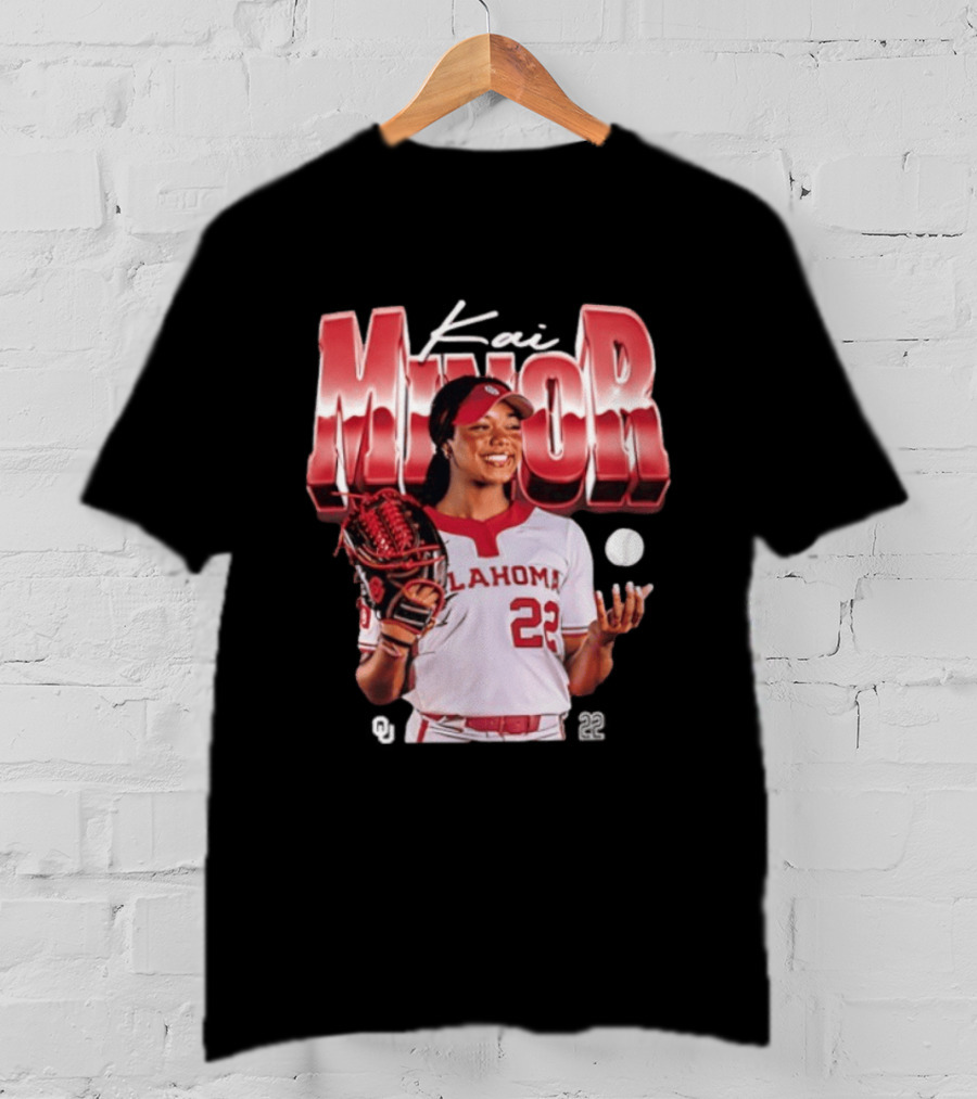Kai Minor Oklahoma 22 Sooners Softball Player T-Shirt