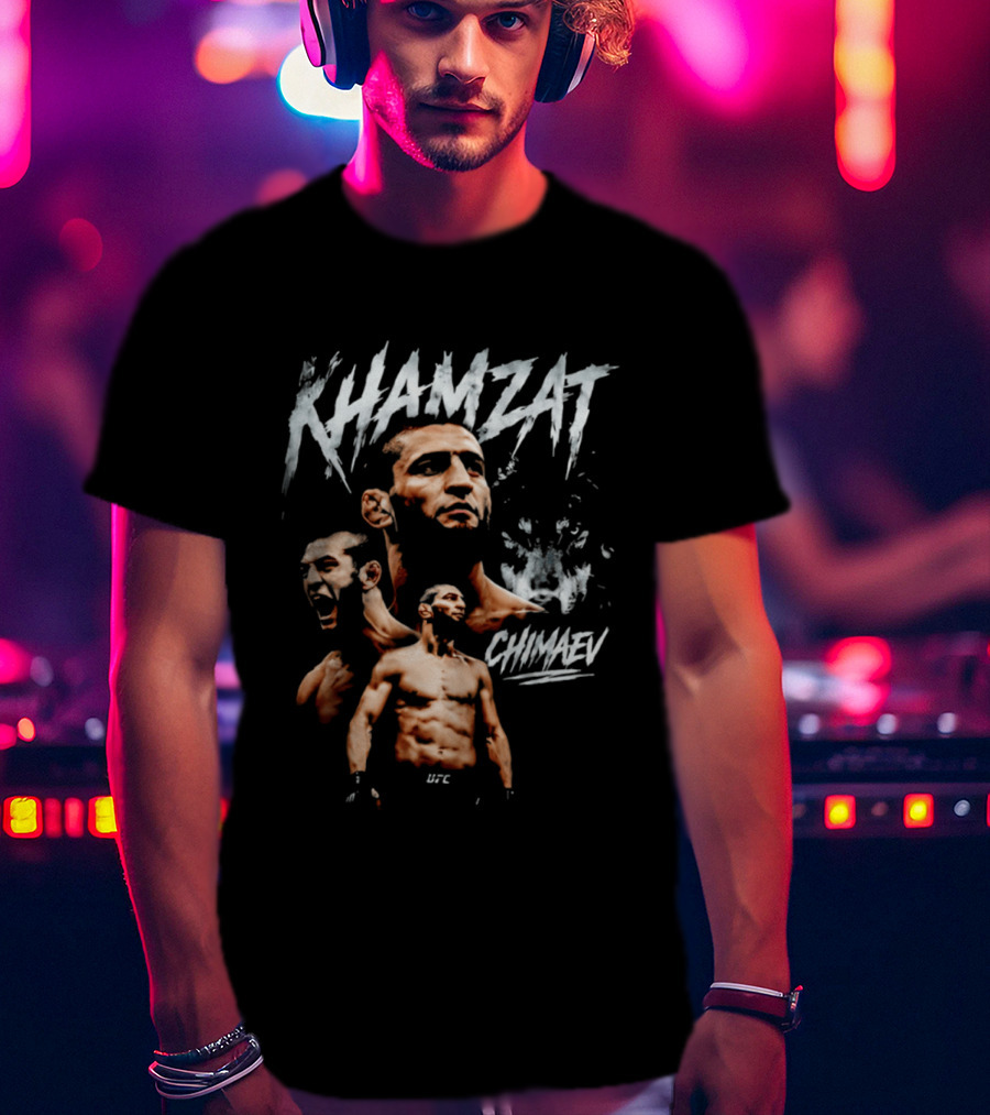 Khamzat Chimaev UFC MMA Fighter The Wolf T-Shirt