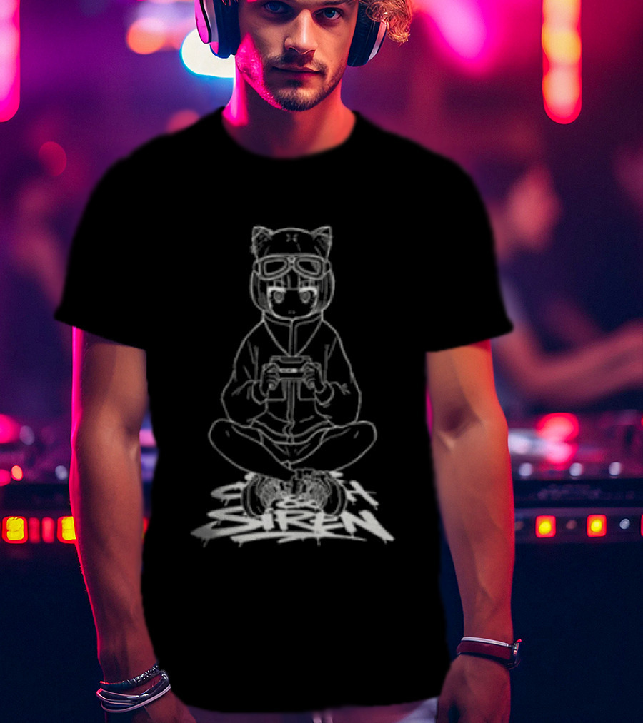 Lost Frog Ccs4 Cat Eared Gamer With Console T-Shirt