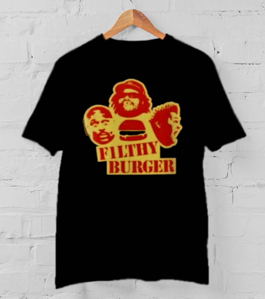 Filthy Burger Faces Iconic Humorous Expression Trio T-Shirt