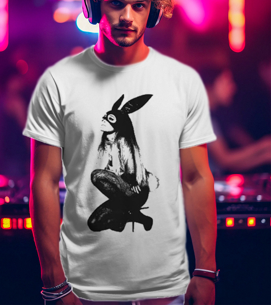 Ariana Grande Dangerous Woman 10 Crewneck Bunny Mask T-Shirt