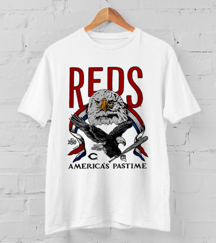 Cincinnati Reds Eagles 250th America's Pastime 2026 T-Shirt