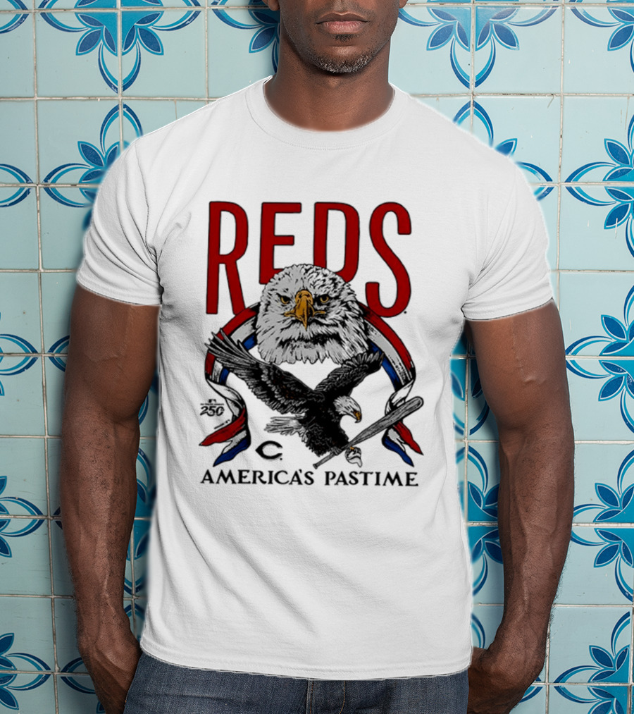Cincinnati Reds Eagles 250th America's Pastime 2026 T-Shirt