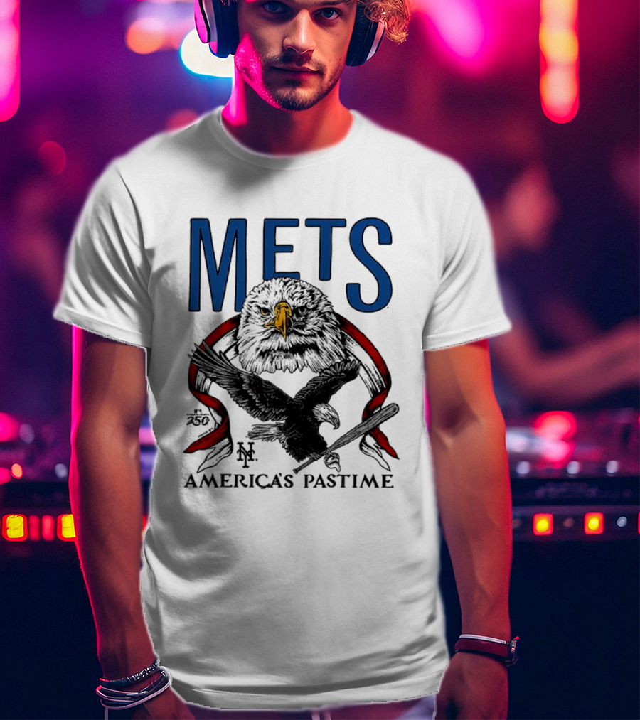 New York Mets Eagles 250th America's Pastime 2026 T-Shirt