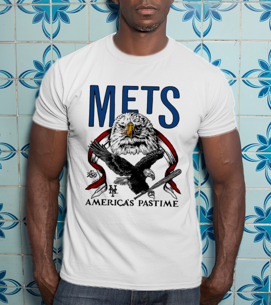 New York Mets Eagles 250th America's Pastime 2026 T-Shirt