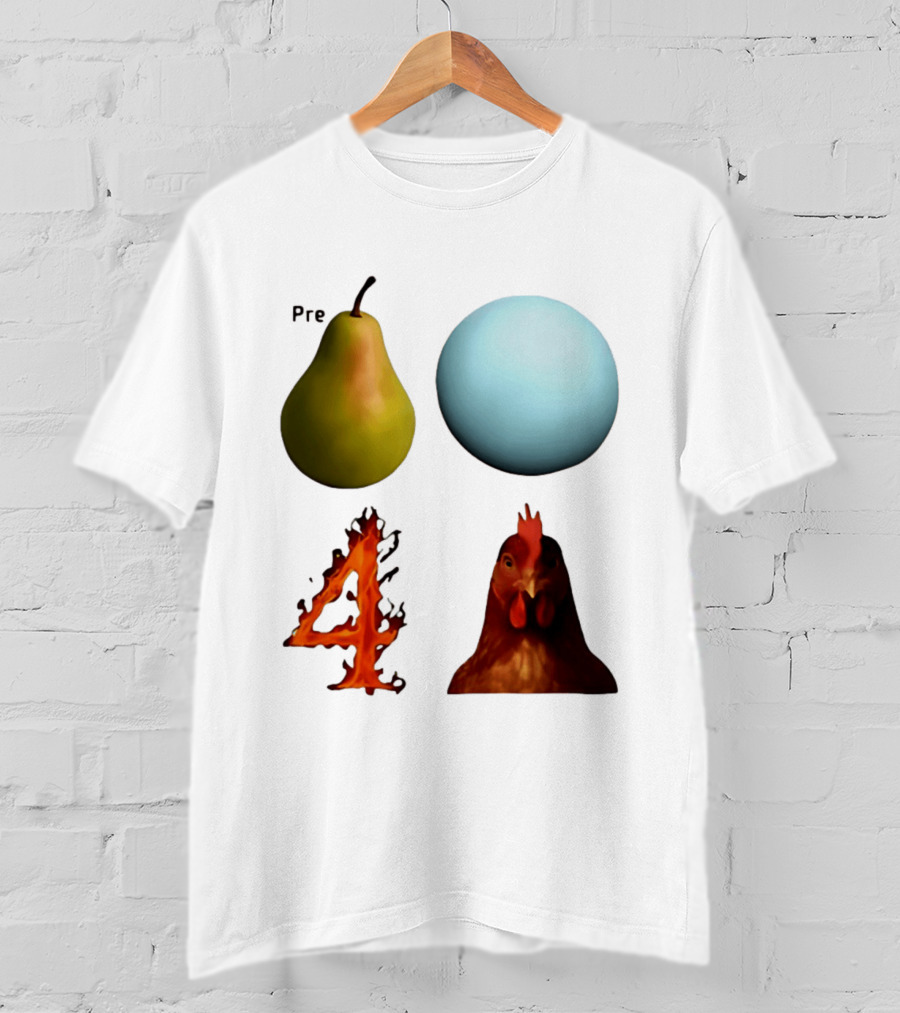 Prepare Pear Sphere Flame 4 Chicken T-Shirt