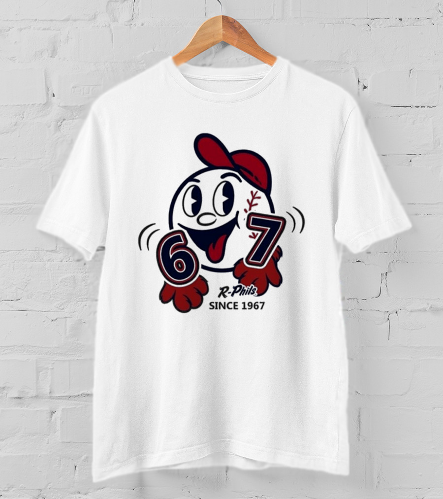 Reading Fightin Phils R Phils Character 67 Since 1967 T-Shirt