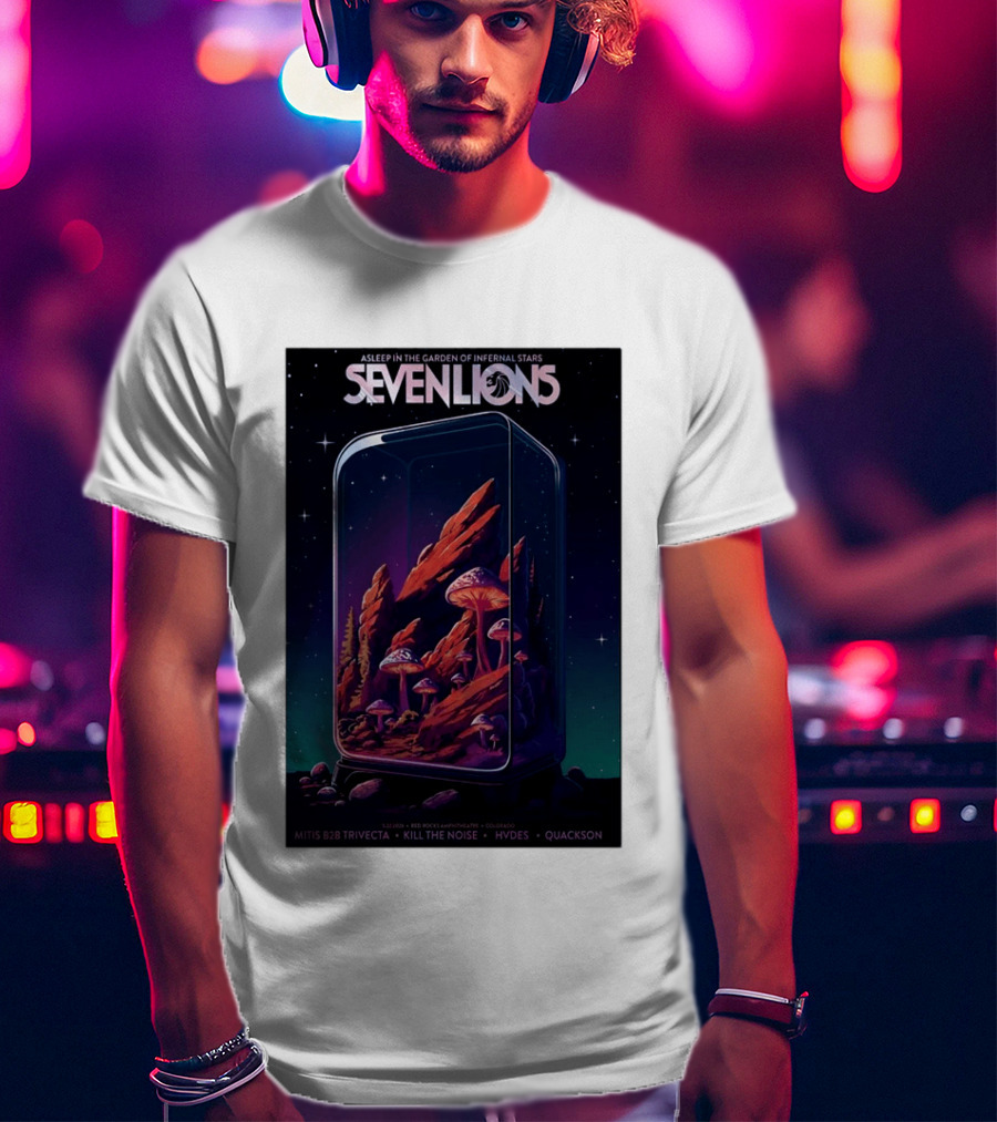 Seven Lions Asleep In The Garden Of Infernal Stars Red Rocks Amphitheatre May 22 2026 T-Shirt