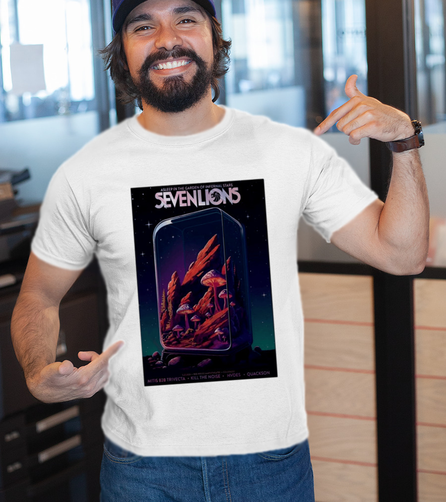 Seven Lions Asleep In The Garden Of Infernal Stars Red Rocks Amphitheatre May 22 2026 T-Shirt