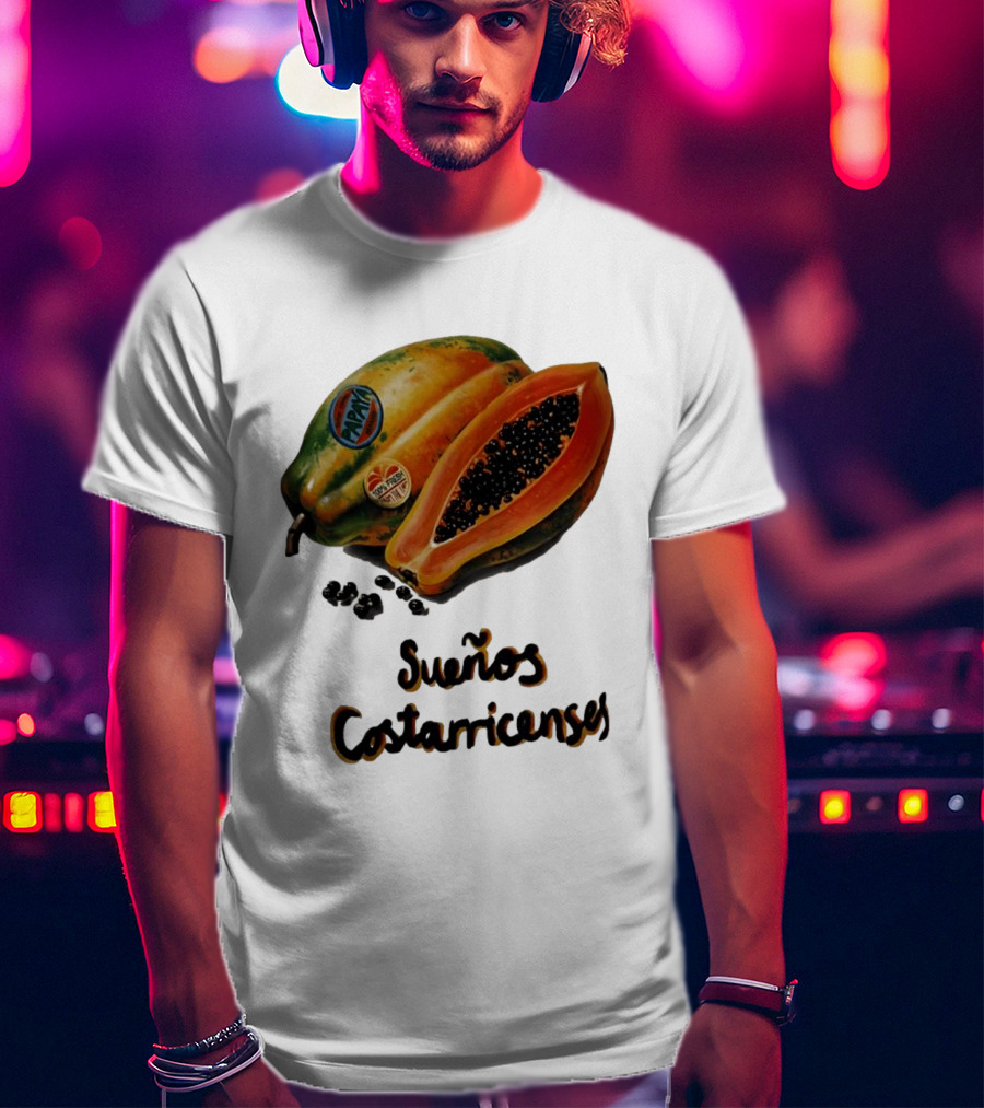 Sueños Costarricenses Papaya Pura Vida Tropical Fruit Dreams Costa Rican T-Shirt