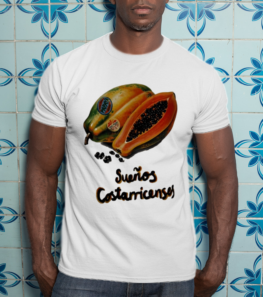 Sueños Costarricenses Papaya Pura Vida Tropical Fruit Dreams Costa Rican T-Shirt