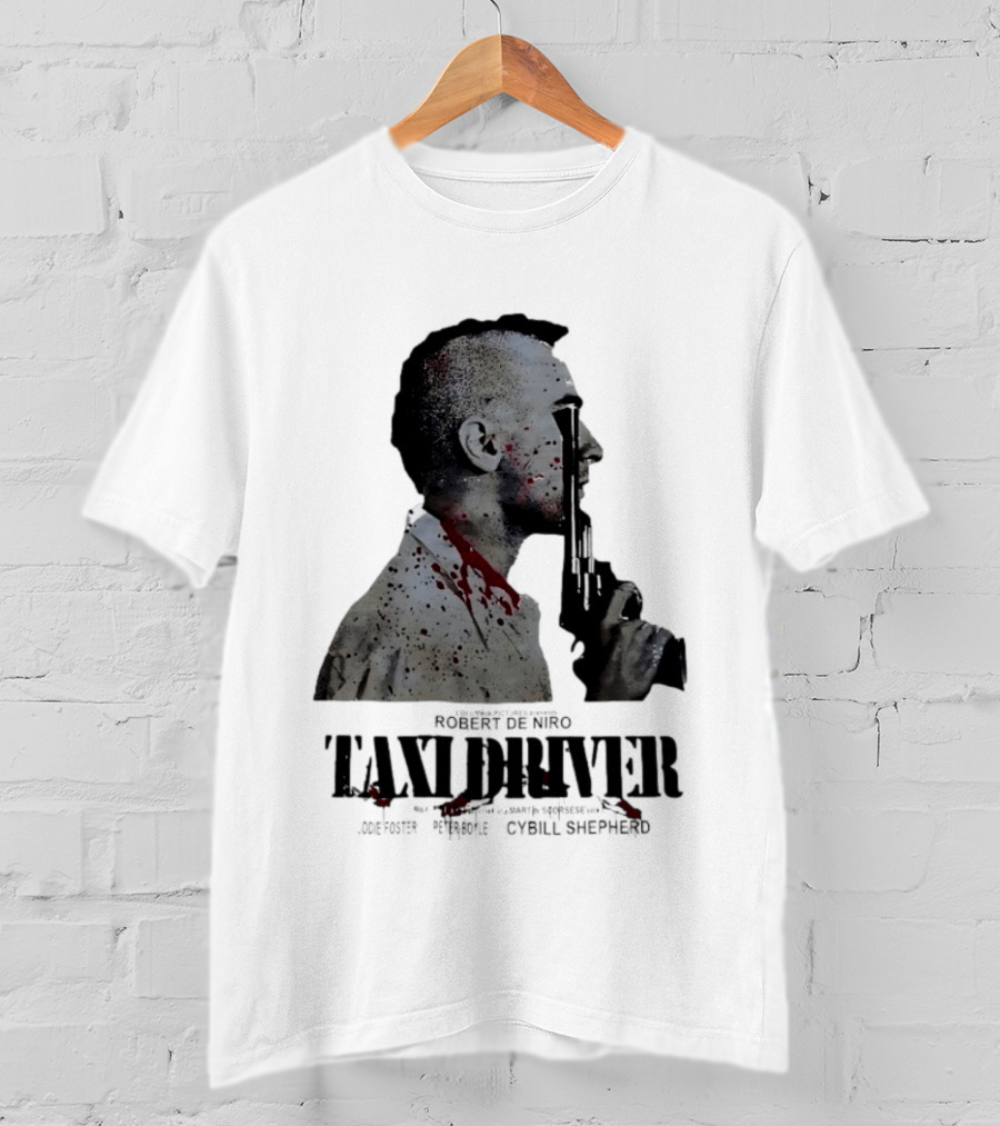 Taxi Driver Robert De Niro Travis Bickle Mohawk Gun Blood Splatter T-Shirt