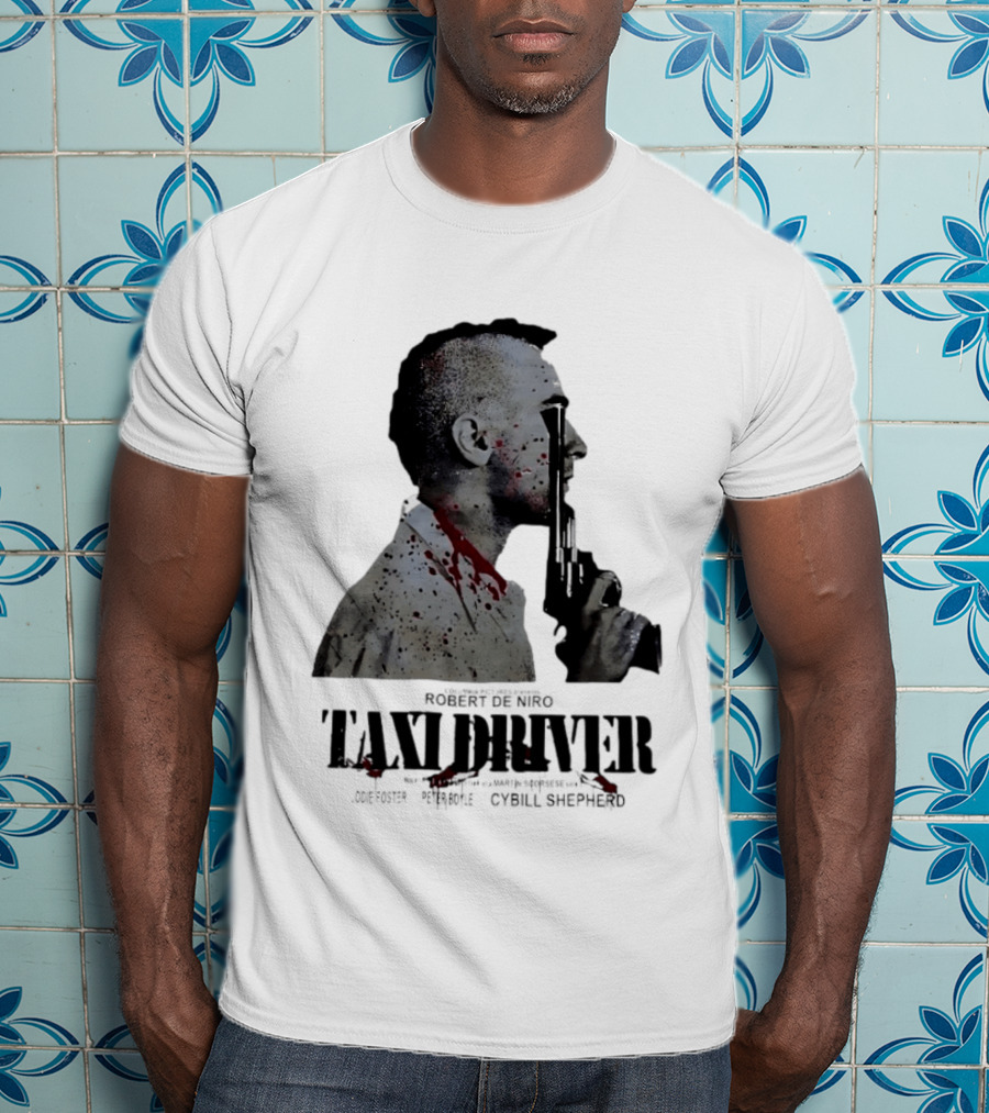 Taxi Driver Robert De Niro Travis Bickle Mohawk Gun Blood Splatter T-Shirt