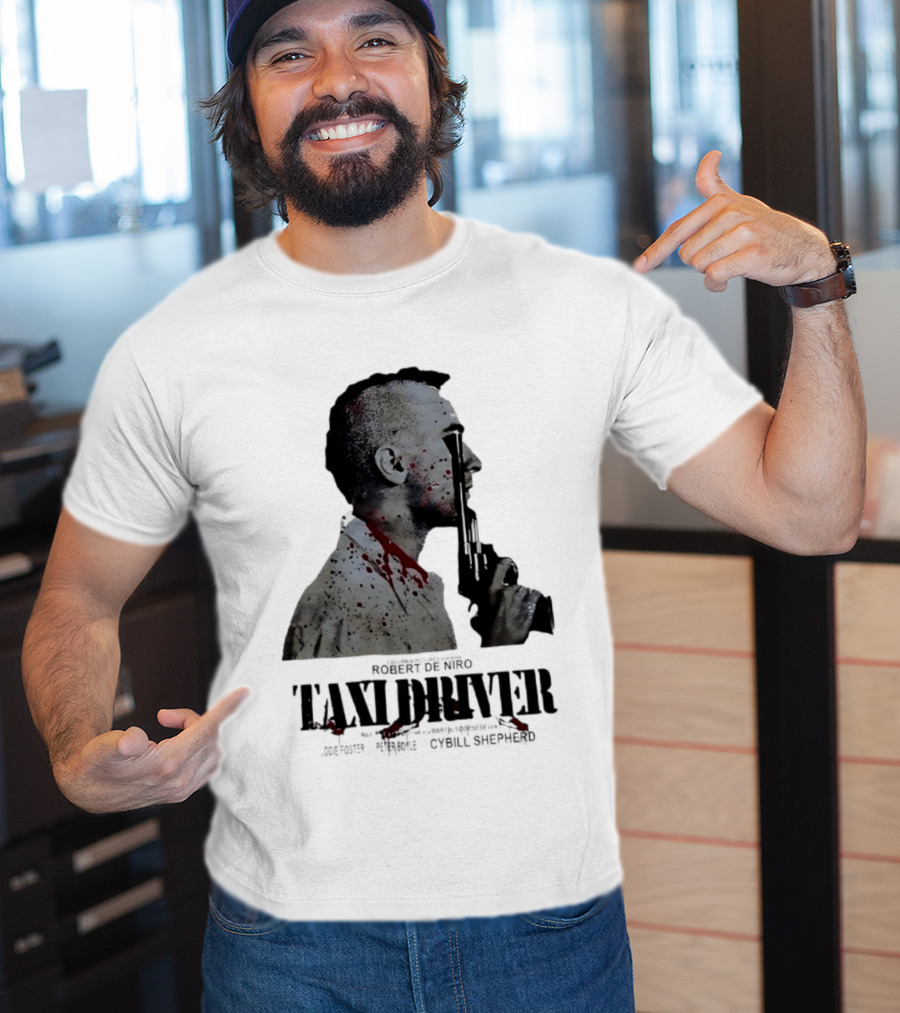 Taxi Driver Robert De Niro Travis Bickle Mohawk Gun Blood Splatter T-Shirt