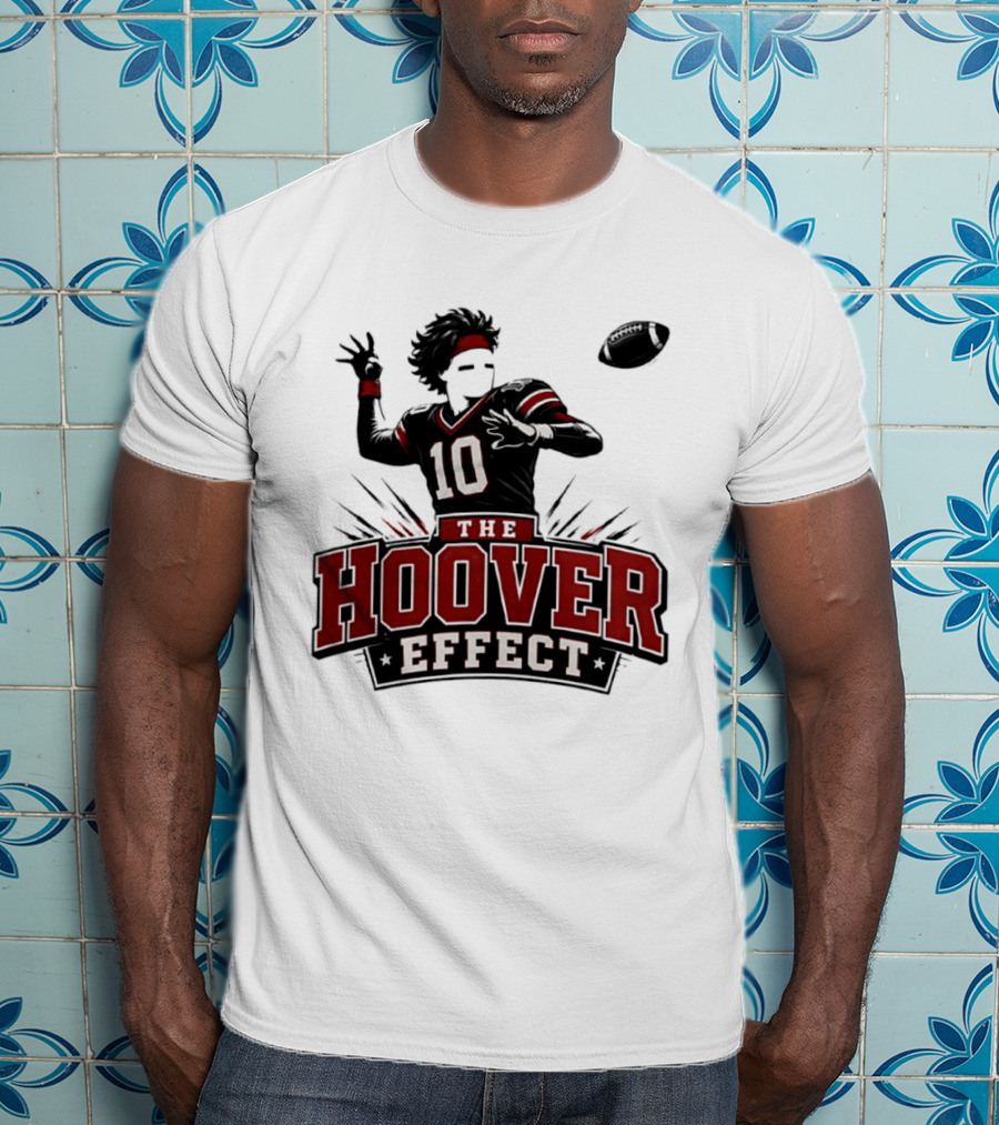 The Hoover Effect Football Player 10 Throwing Action T-Shirt