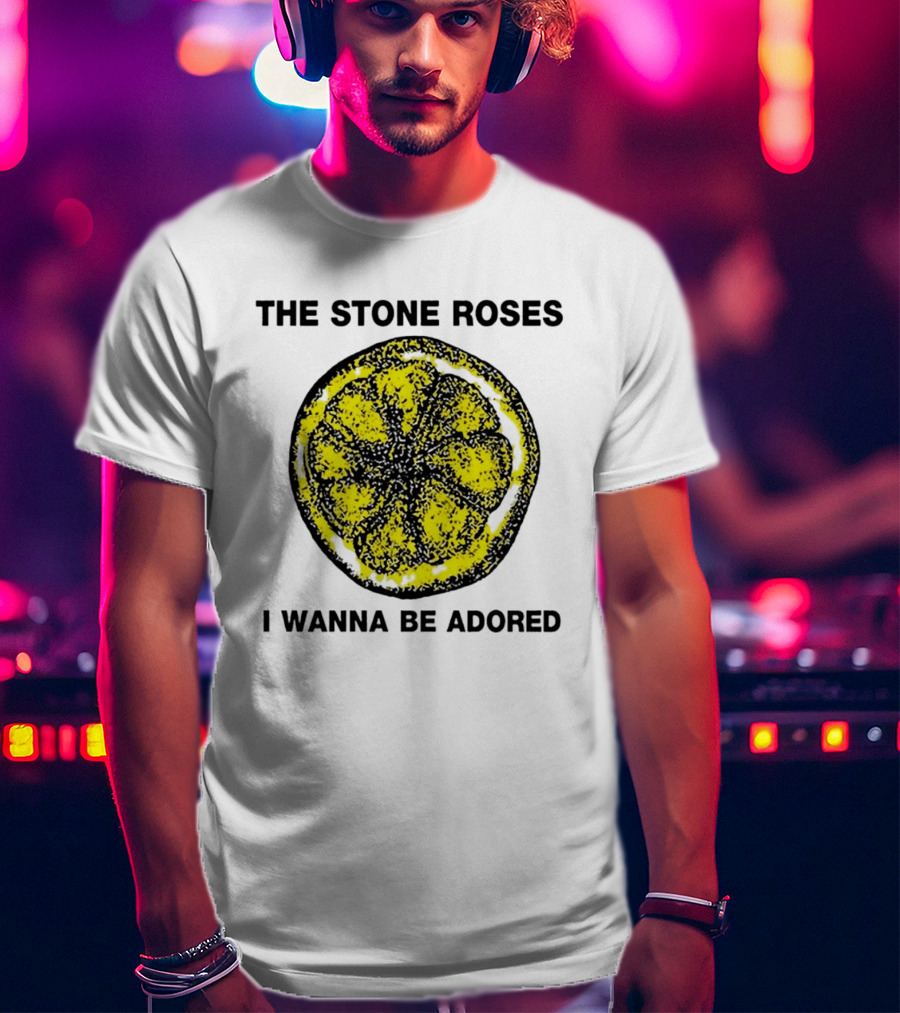 The Stone Roses I Wanna Be Adored Yellow Lemon T-Shirt