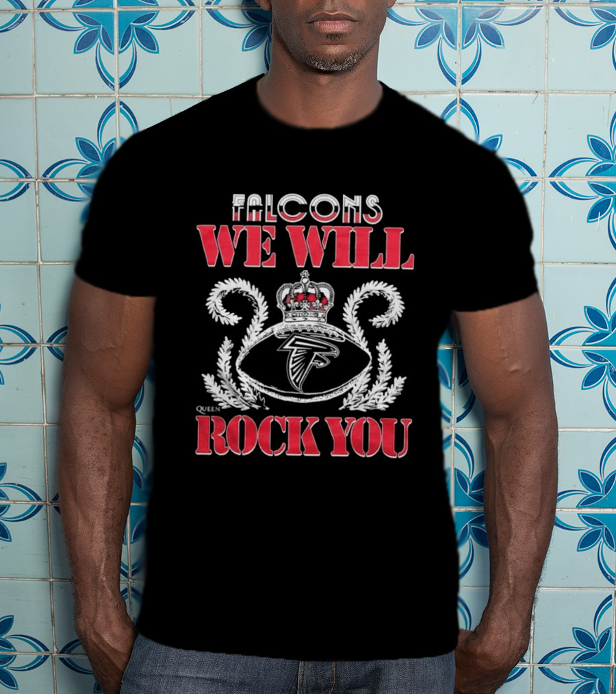 Atlanta Falcons Queen We Will Rock You Collaboration Fan T-Shirt