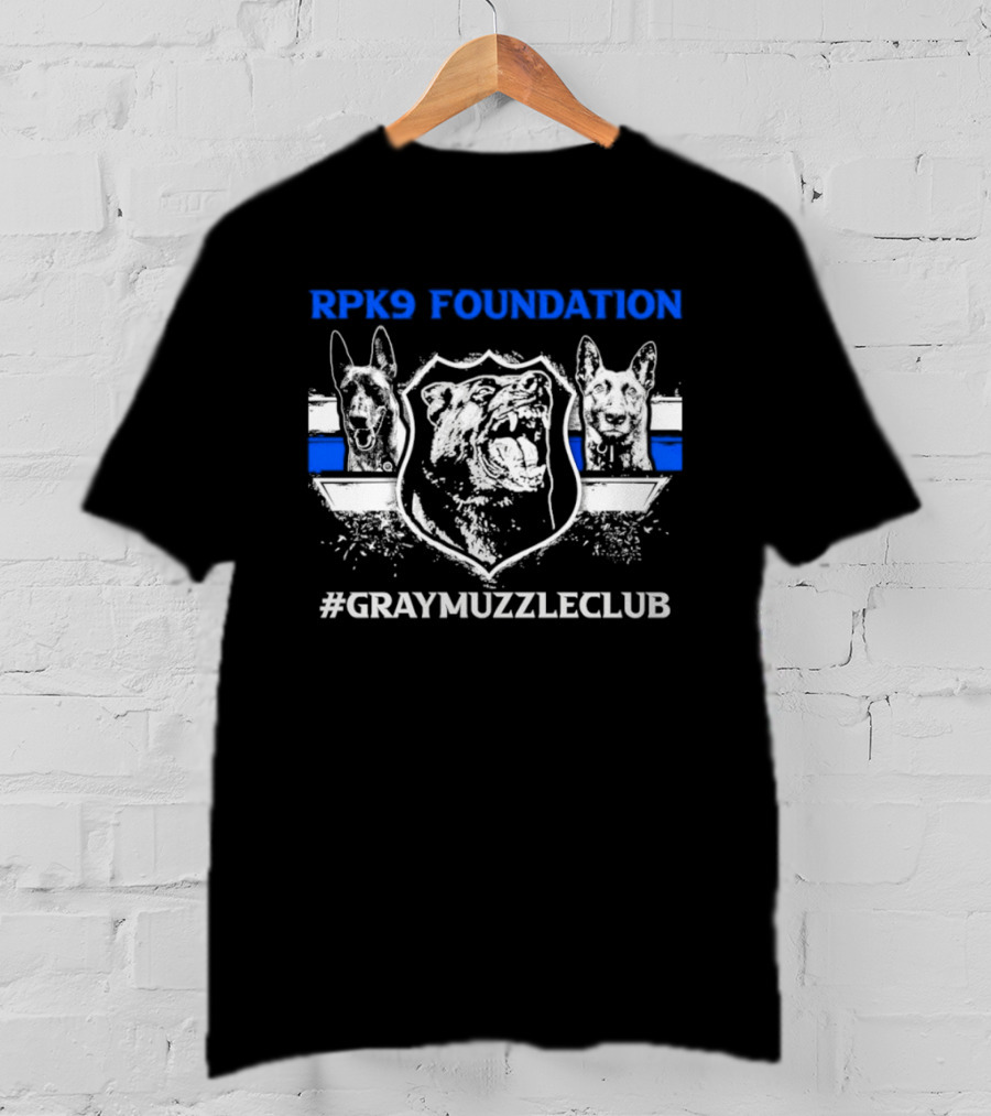 RPK9 Foundation Belgian Malinois Gray Muzzle Club T-Shirt