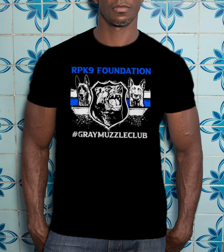 RPK9 Foundation Belgian Malinois Gray Muzzle Club T-Shirt