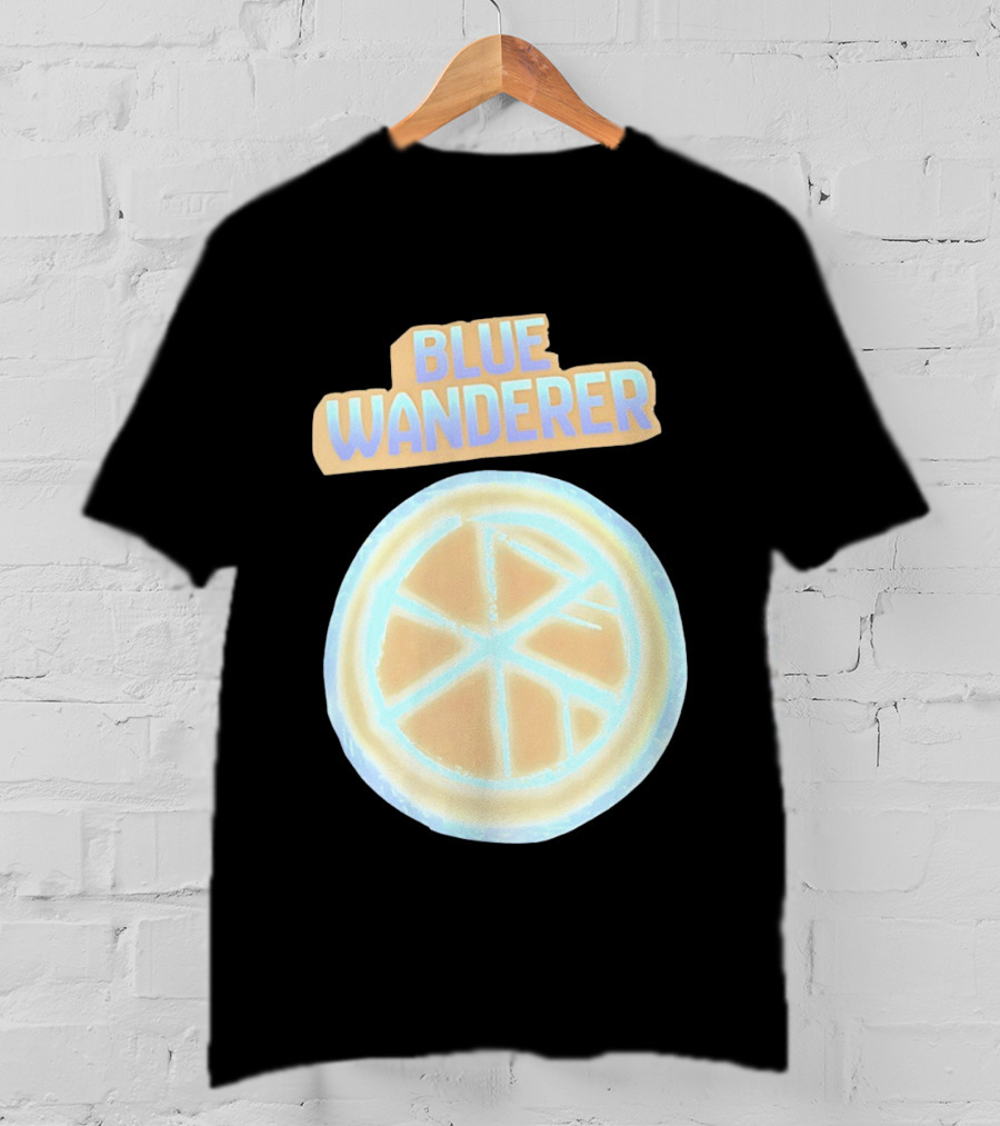Blue Wanderer Basketball Neon Glow Circle T-Shirt